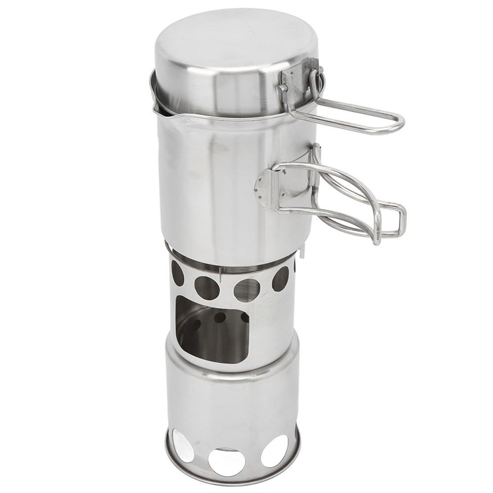 Stainless Steel Camping Cookwa - огляд і ціна Camping Cooking Pot With Lid