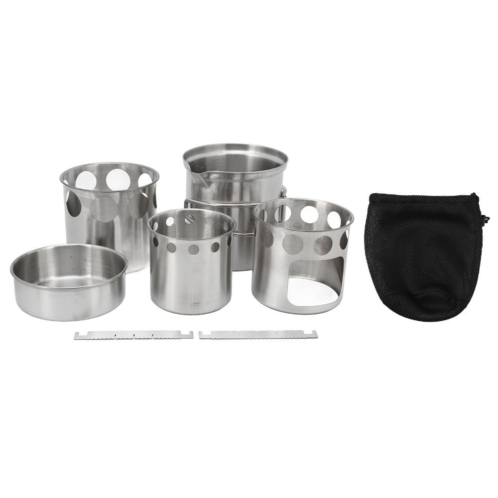 Stainless Steel Camping Cookwa - огляд і ціна Camping Cooking Pot With Lid