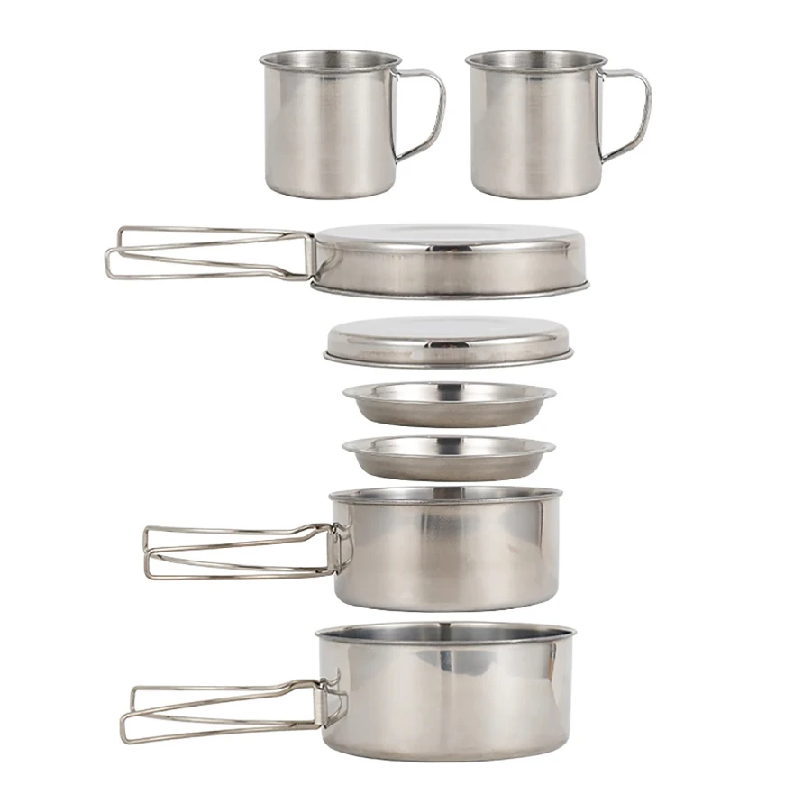 8pcs/Set Camping Cookware Mess - огляд і ціна Camping Cooking Essentials