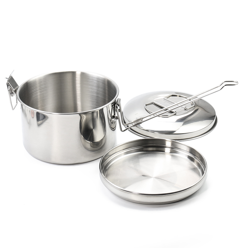 Stainless Steel Camping Hangin - огляд і ціна Camping Cooking Pot With Lid