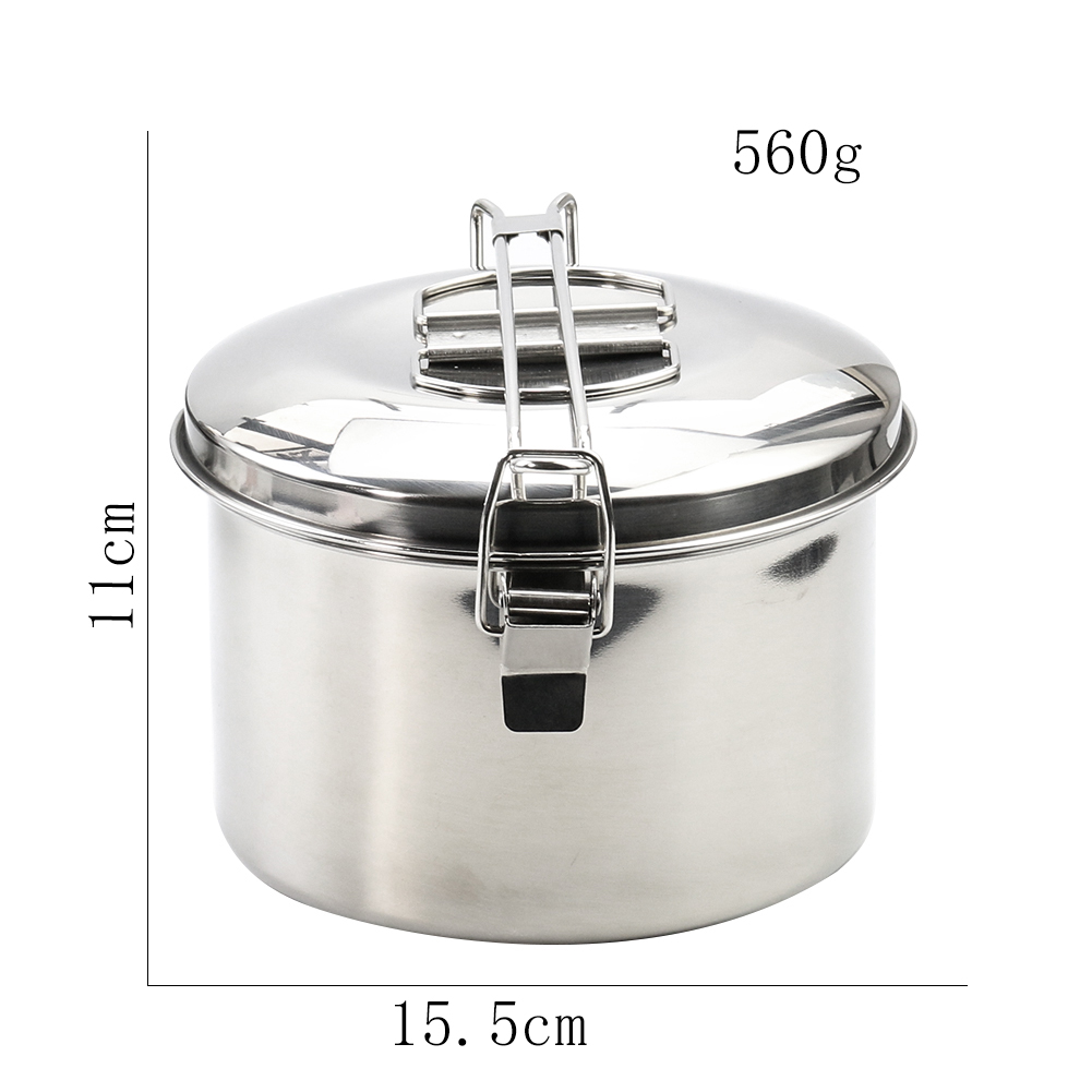 Stainless Steel Camping Hangin - огляд і ціна Camping Cooking Pot With Lid