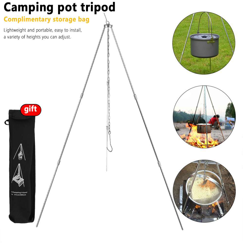 Camping Campfire Tripod for Ha - огляд і ціна Camping Cooking Pot Tripod