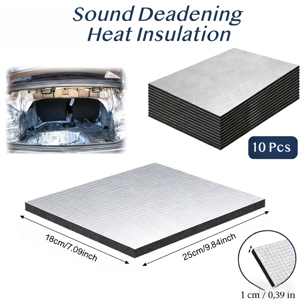 10PCS 10mm Car Sound Deadening - огляд і ціна Aluminum Foil Heavy Duty