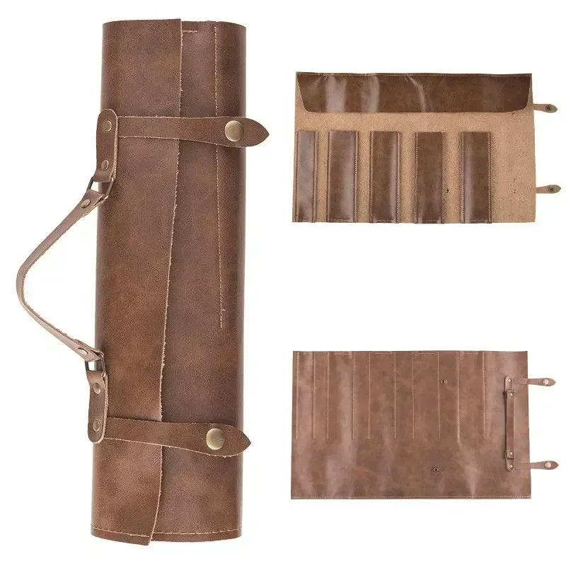 Leather Chef Knife Bag Portabl - огляд і ціна Camping Cooking Roll
