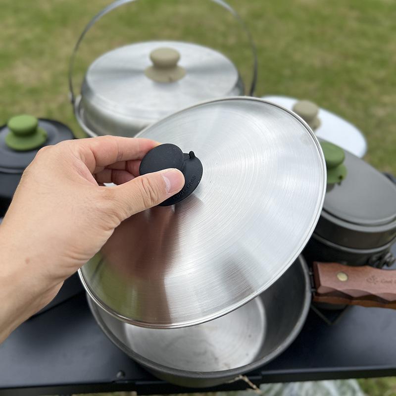 1PC Silicone Pot Lid Knob 4.9c - огляд і ціна Camping Cooking Pot With Lid