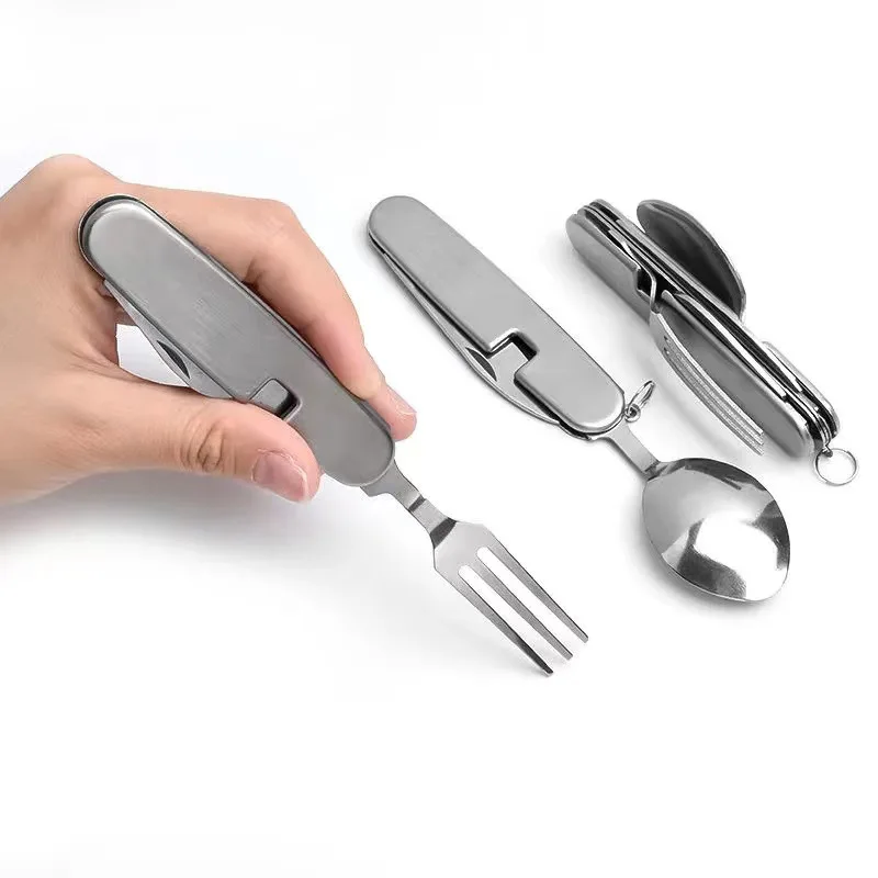 Camping Tableware Set Stainles - огляд і ціна Camping Cooking Cutlery Set