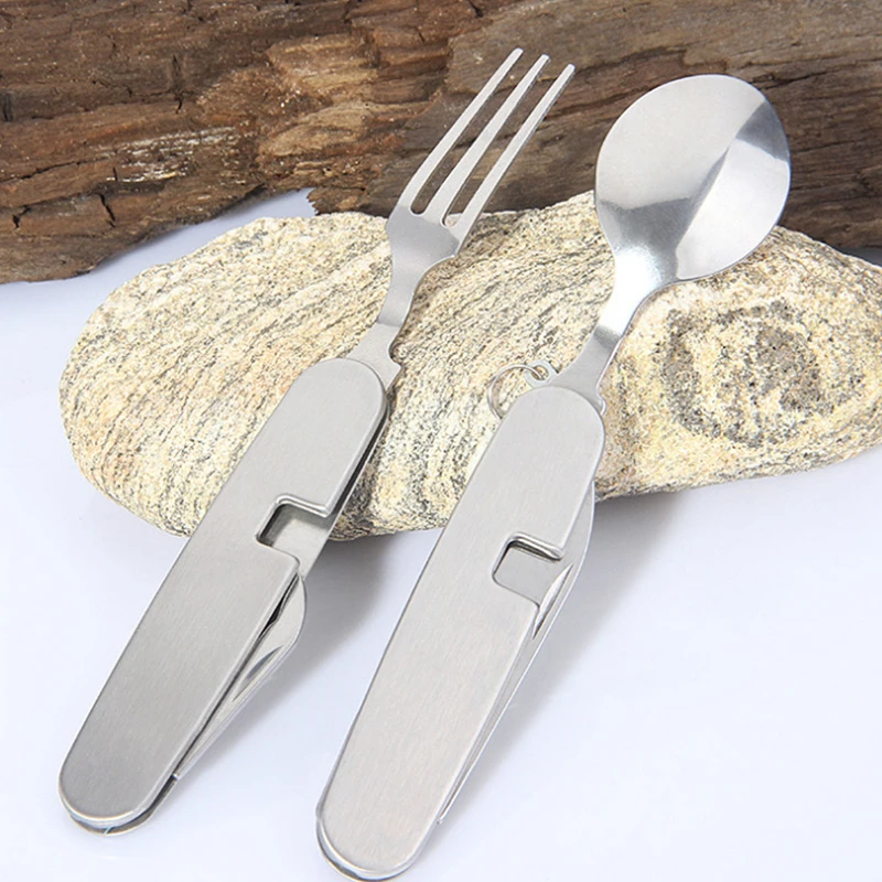 Camping Tableware Set Stainles - огляд і ціна Camping Cooking Cutlery Set