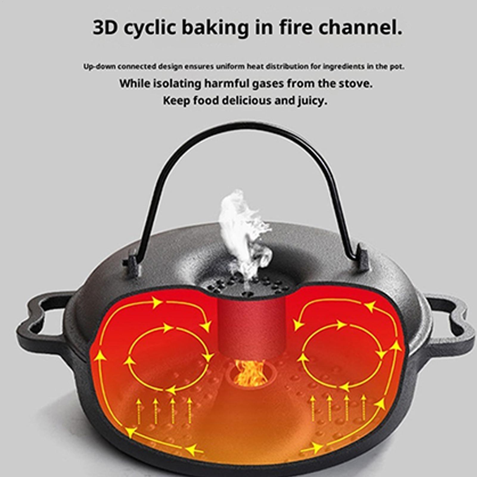 Cauldron Pot for Cooking Non-S - огляд і ціна Camping Cooking Pot With Lid