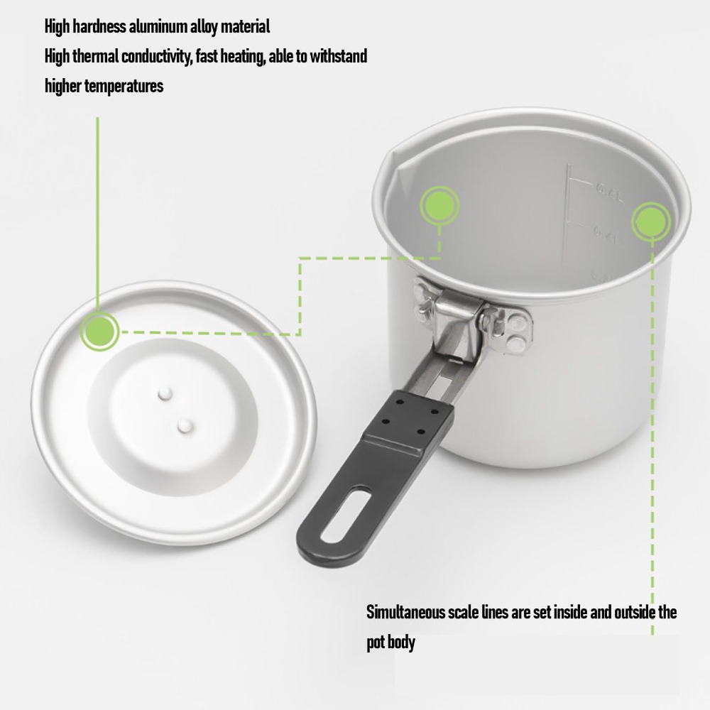 Camping Cooking Pot, 770ml Por - огляд і ціна Camping Cooking Pot With Lid