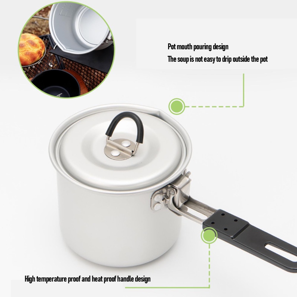 Camping Cooking Pot, 770ml Por - огляд і ціна Camping Cooking Pot With Lid