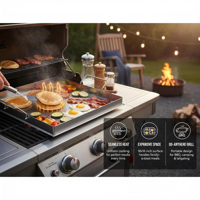 Universal Flat Top Griddle 18x - огляд і ціна Camping Outdoor Cooking Set