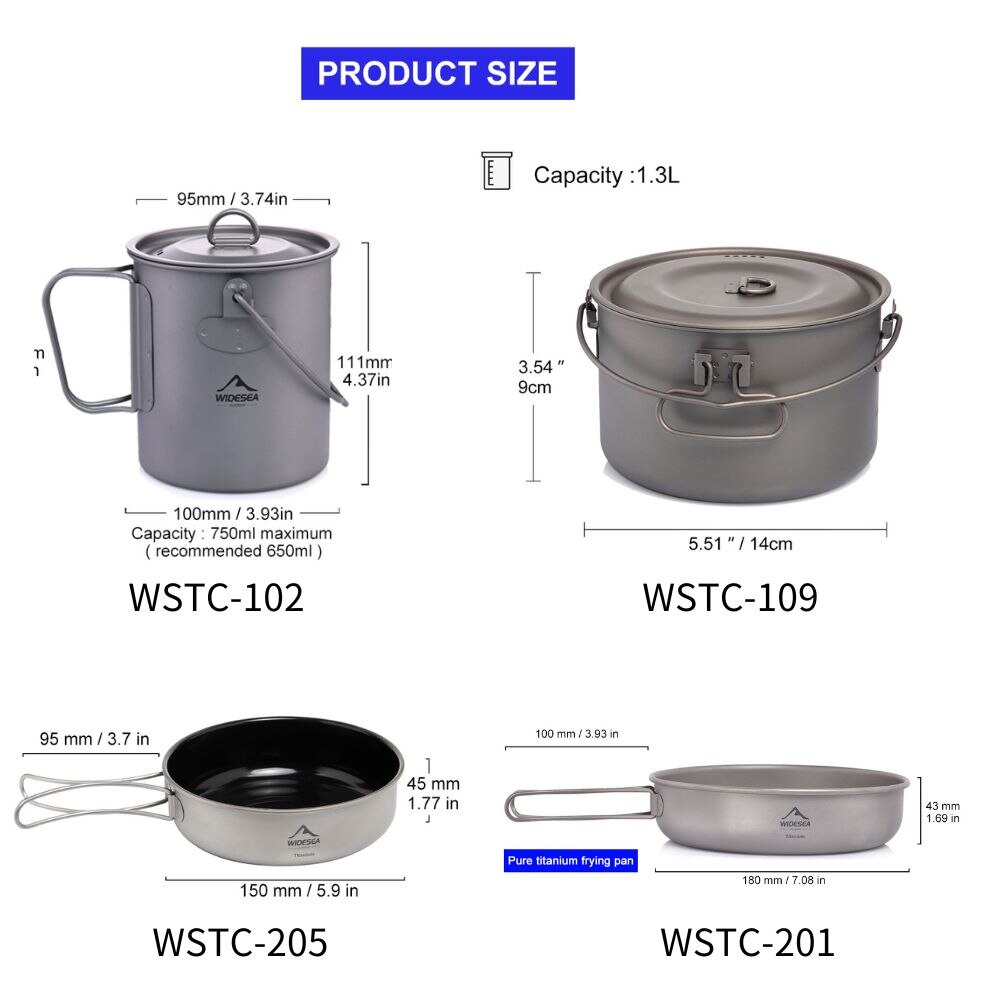Widesea Camping Tableware Tita - огляд і ціна Camping Cooking Accessories Set