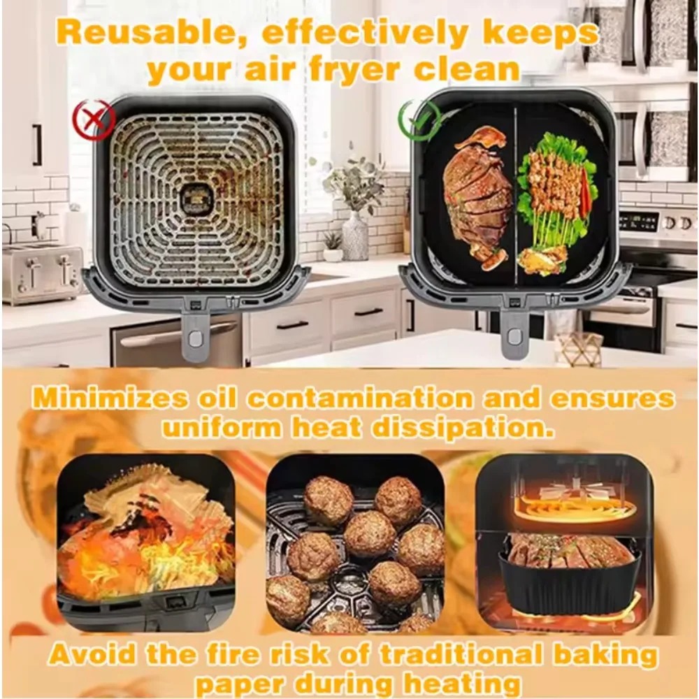 Silicone Air Fryer Mold Oil Fi - огляд і ціна Camping Cooking Mat