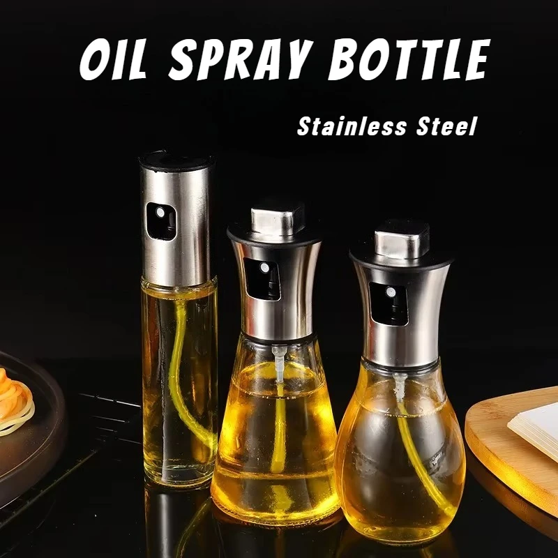 1Pc Stainless Steel Oil Spray  - огляд і ціна Camping Cooking Oil Container
