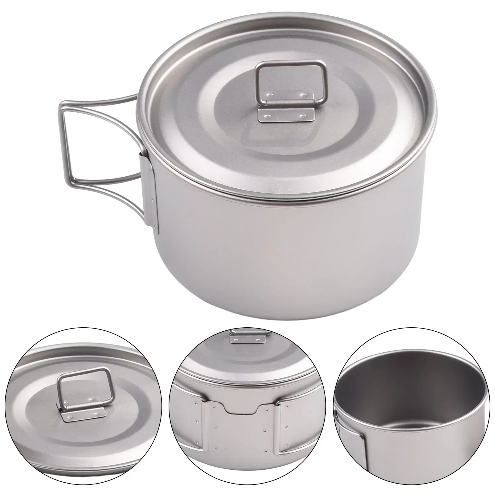Titanium Bowl With Folding Han - огляд і ціна Camping Cooking Pot With Lid