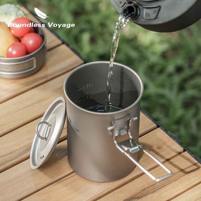 Boundless Voyage 900ml Titaniu - огляд і ціна Camping Cooking Pot With Lid