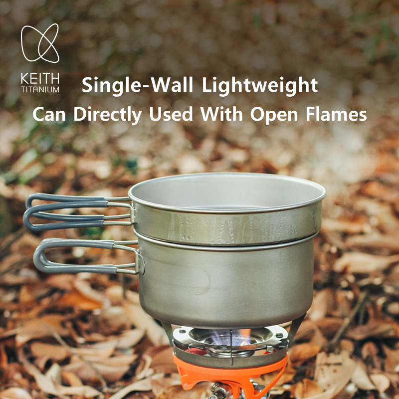 Keith Titanium Pot Set Outdoor - огляд і ціна Nesting Camping Cooking Set