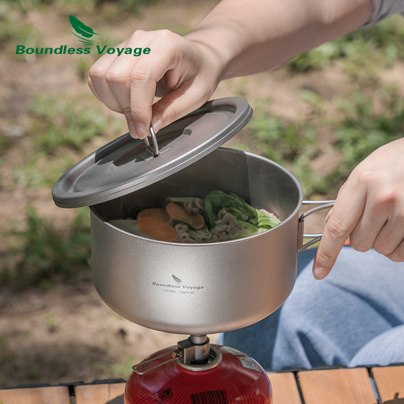 Boundless Voyage Titanium Camp - огляд і ціна Camping Cooking Pot With Lid