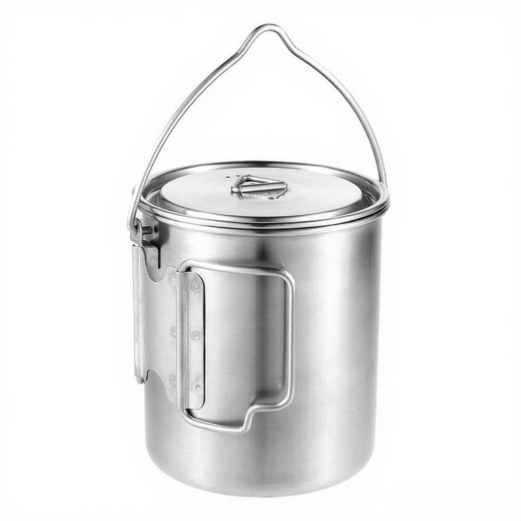 750ml Stainless Steel Pot Port - огляд і ціна Camping Cooking Pot With Lid