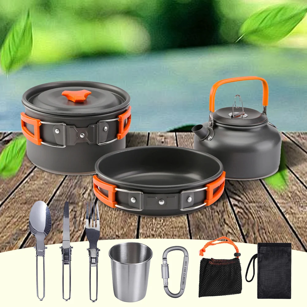 Camping Cookware Kit Kettle Po - огляд і ціна Camping Outdoor Cooking Set