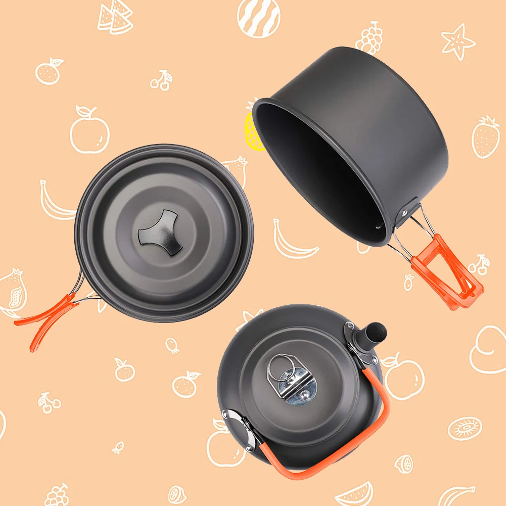 Camping Cookware Kit Kettle Po - огляд і ціна Camping Outdoor Cooking Set